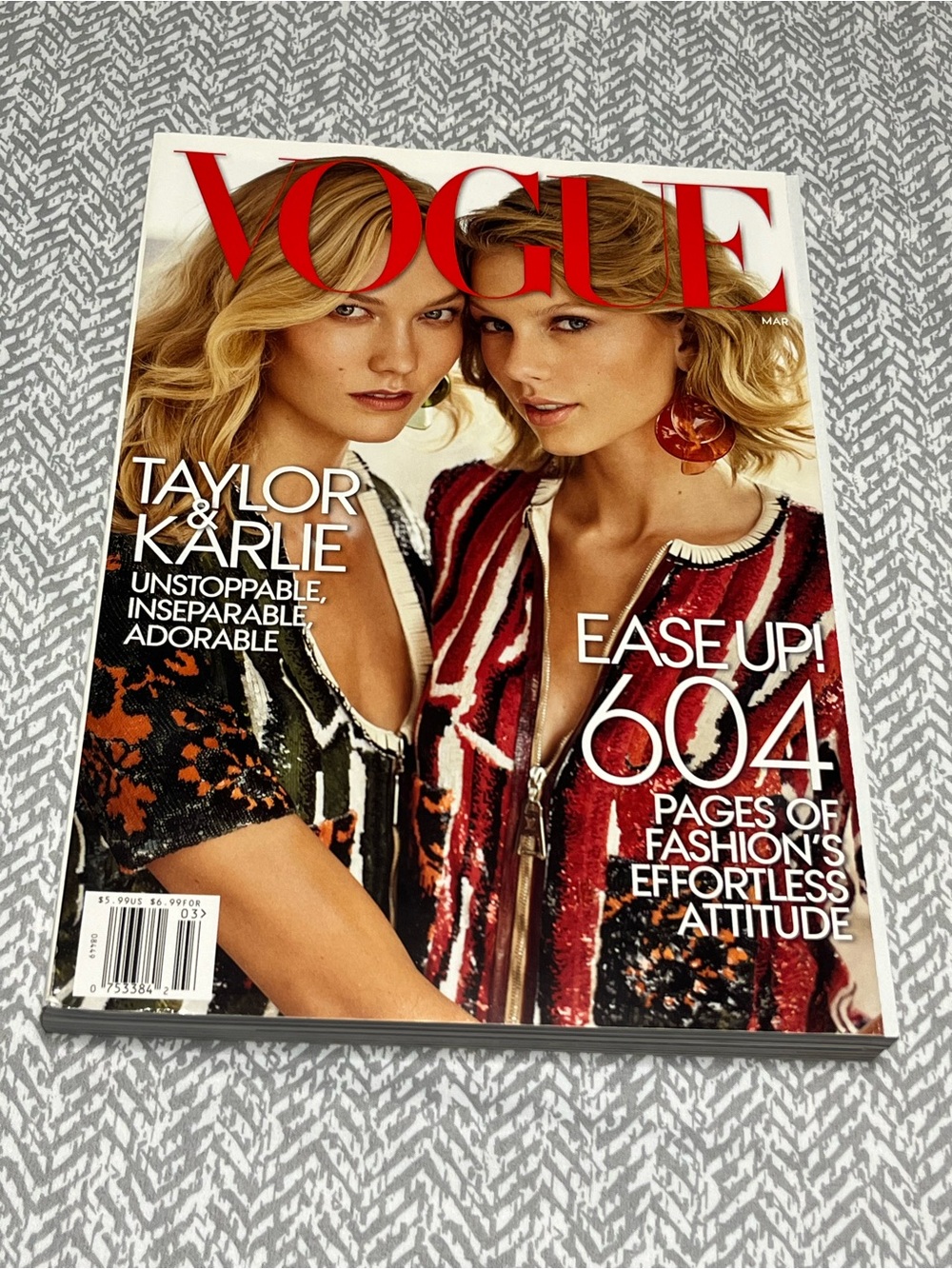 Taylor Swift & Karlie Kloss Vogue Magazine Cover March 2015 Issue